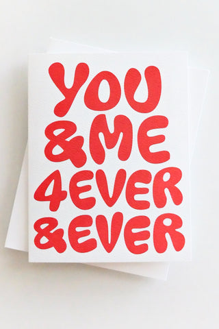 You & Me Forever Greeting Card