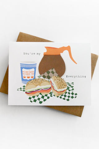 You're My Everything NYC Bagel Greeting Card