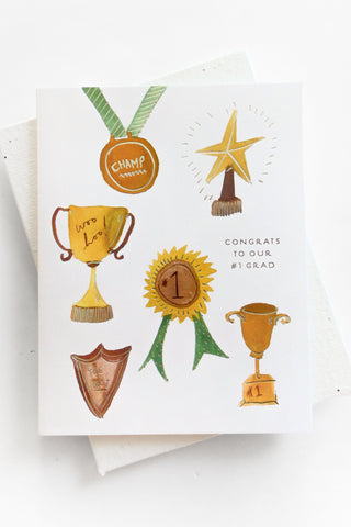You're # 1 Graduation Greeting Card
