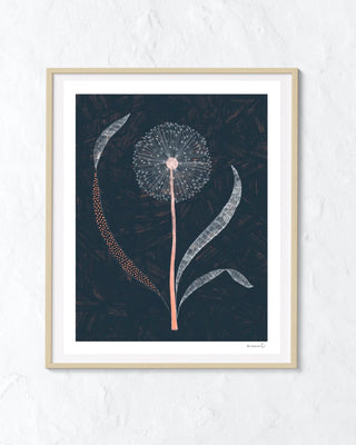 Glowy Dandelion Wishes Fine Art Print