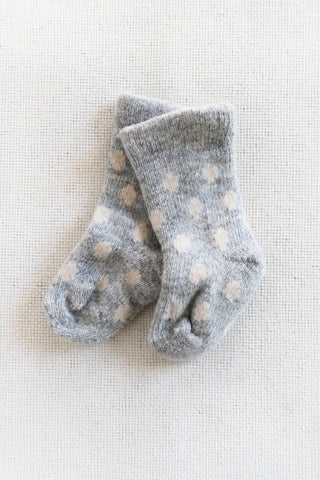 Dot Wool Cashmere Baby Socks