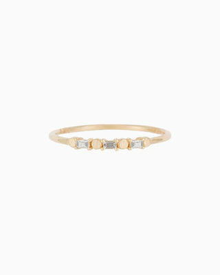 Baguette Diamond Dot Ring
