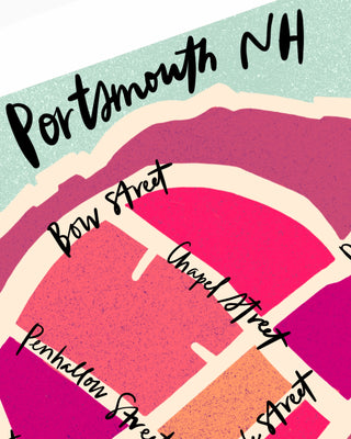 Portsmouth Map Art Print