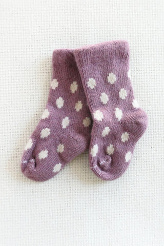 Dot Wool Cashmere Baby Socks