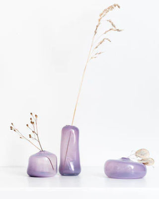 Blown Glass Bud Vase, Lavender (Opaque)