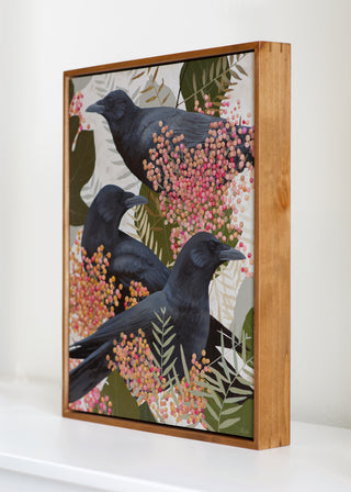American Crows and Peruvian Peppertree