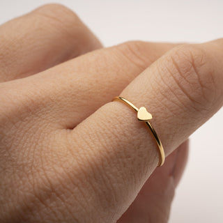 Gold Heart Stacker Ring