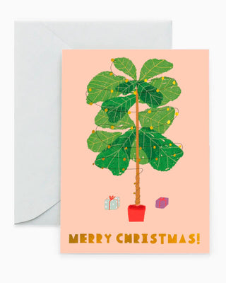Ficus Lyrata Holiday Greeting Card