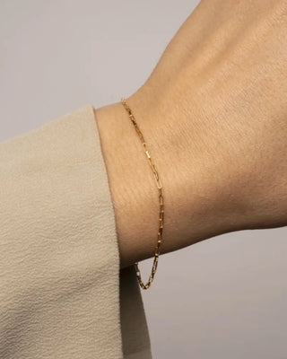 Gold Thin Box Bracelet
