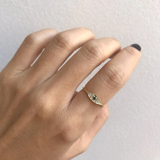 Mini Deco Point Ring Black Diamond