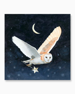 Owl withMagic Wand Art Print