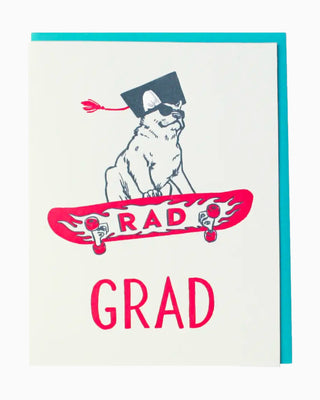 Rad Frenchie Grad Greeting Card