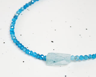 Apatite +Aquamarine Bracelet