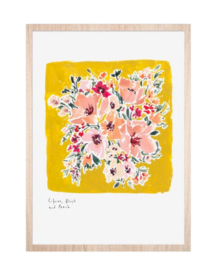 Citron, Blush and Peach Print